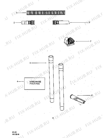 Взрыв-схема пылесоса Electrolux Z1499 - Схема узла Accessories