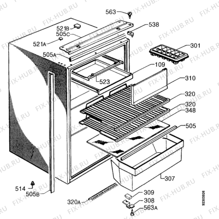 Взрыв-схема холодильника Zanussi ZI1610 - Схема узла Housing 001