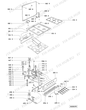 Схема №1 ACH 841/01/BB с изображением Термостат для плиты (духовки) Whirlpool 481927128874