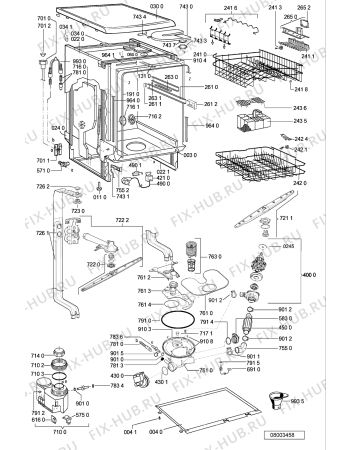 Схема №2 ADP 4544 WH с изображением Обшивка для посудомойки Whirlpool 481245372423