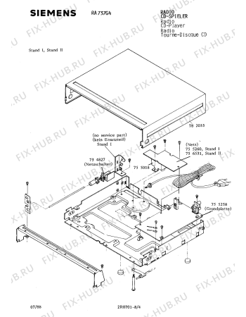 Схема №3 RA737G4 с изображением Колесо для аудиотехники Siemens 00734868