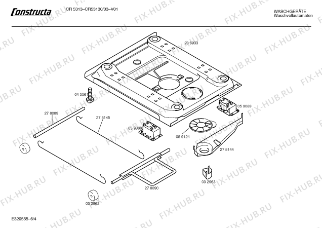 Взрыв-схема стиральной машины Constructa CR53130 CR5313 - Схема узла 04