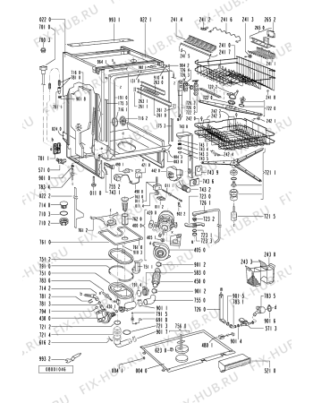 Схема №2 GSU 4873 T-WS с изображением Блок управления для посудомойки Whirlpool 481221478257