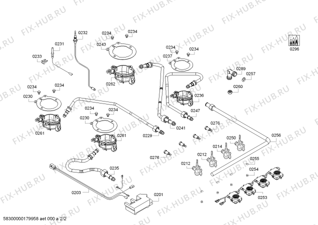 Взрыв-схема плиты (духовки) Siemens EC612PB90R 4G SE60F IH5 - Схема узла 02