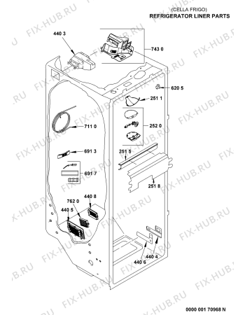 Схема №6 KSN PRIMELINE 5 IN с изображением Дверка для холодильника Whirlpool 481241610677