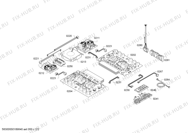 Взрыв-схема плиты (духовки) Siemens EY601CXB1E - Схема узла 02