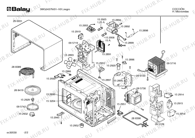 Схема №1 3WG2437N с изображением Трансформатор для микроволновой печи Bosch 00095716