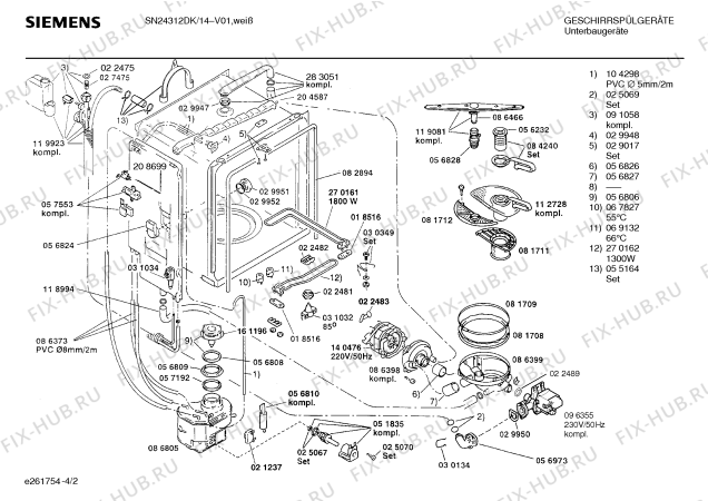 Схема №3 SN24312DK с изображением Панель для посудомоечной машины Siemens 00288324