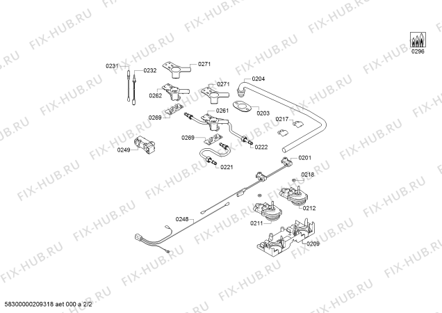 Взрыв-схема плиты (духовки) Bosch PRB3A6B70S PG 30F 2G BOSCH SV - Схема узла 02