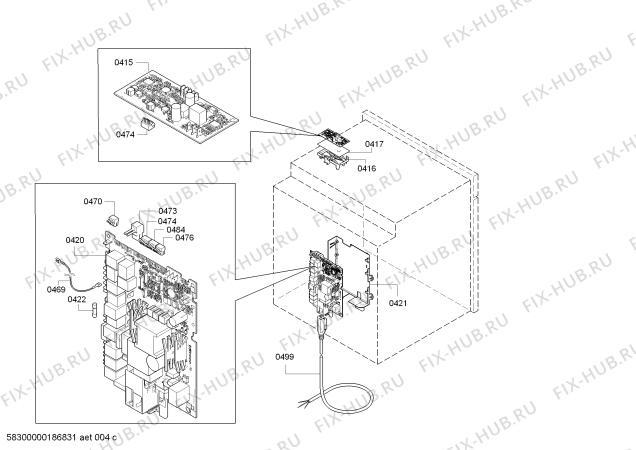 Взрыв-схема плиты (духовки) Bosch CMG656RS1A - Схема узла 04