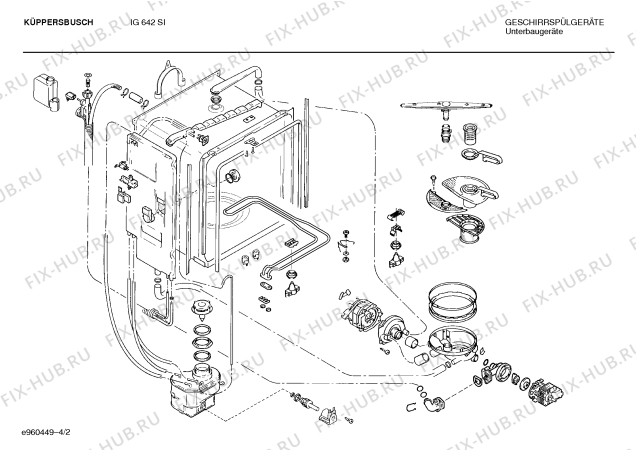 Схема №1 SMIKBC4 IG642SI с изображением Панель для электропосудомоечной машины Bosch 00288322