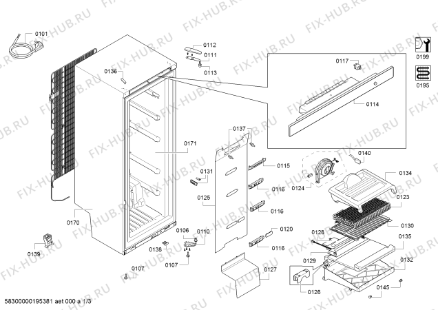 Схема №1 GS29NVW30H с изображением Ручка двери для холодильной камеры Siemens 12015825