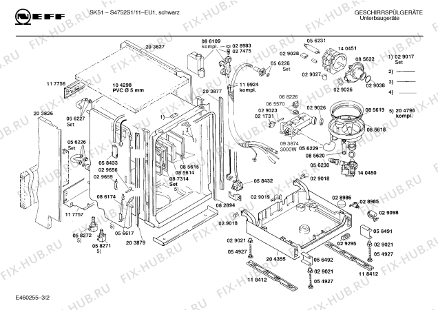 Схема №2 S4750S0JP sk51 с изображением Кнопка для электропосудомоечной машины Bosch 00030448