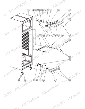 Схема №1 MTA1167 (F034378) с изображением Дверца для холодильной камеры Indesit C00853171