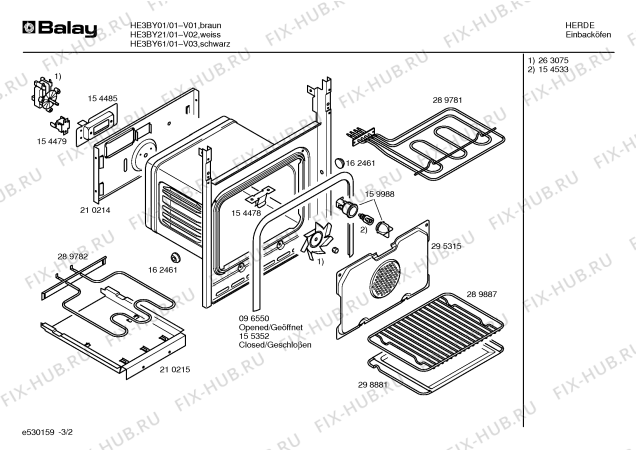 Схема №1 HE3BY01 с изображением Ручка выбора температуры для духового шкафа Bosch 00176313