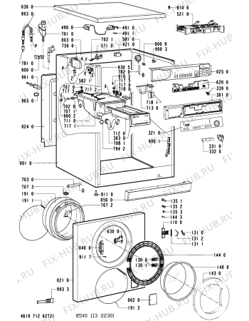 Схема №1 718 079 WA ÖKO PLUS WA 1400 OEKO PLUS с изображением Обшивка для стиралки Whirlpool 481245212689