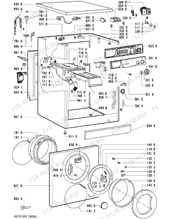 Схема №1 AWM 5050 с изображением Электромотор для стиралки Whirlpool 481236158162