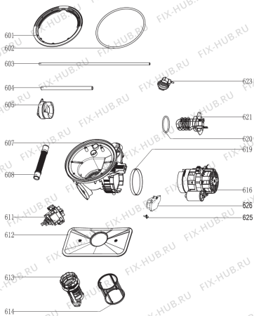 Взрыв-схема посудомоечной машины Gorenje GS63315X (404178, GORENJE#9) - Схема узла 06