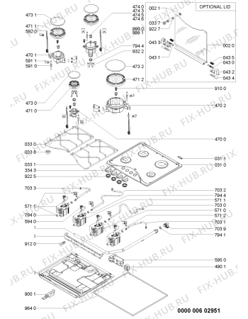 Схема №1 AKS 327/IX с изображением Затычка для плиты (духовки) Whirlpool 481060117571