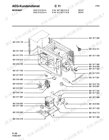 Схема №1 MC115-W с изображением Светодиод для микроволновки Aeg 8996619185508