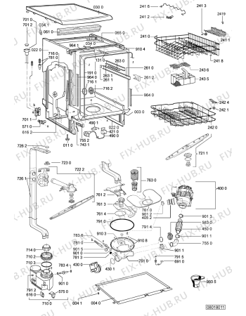 Схема №2 C 8000 с изображением Блок управления для электропосудомоечной машины Whirlpool 481221838383