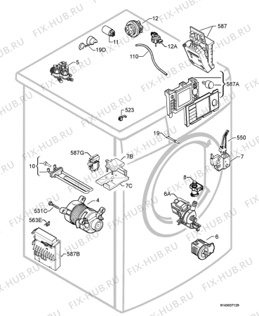 Взрыв-схема стиральной машины Aeg Electrolux LL1630 - Схема узла Electrical equipment 268