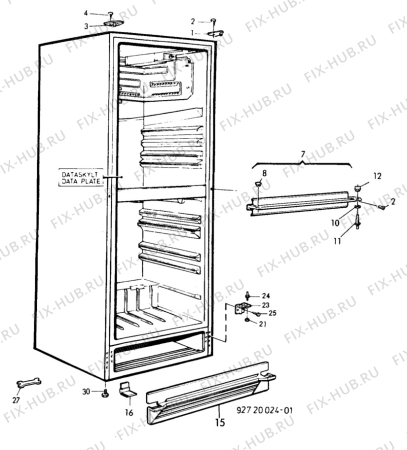 Взрыв-схема холодильника Elektro Helios KS2400 - Схема узла C10 Cabinet