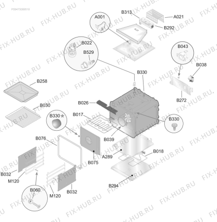 Схема №4 49190GO-MN с изображением Контрольная панель для электропечи Aeg 4055316808