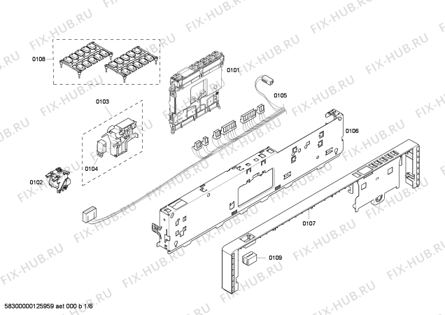 Схема №4 SHX46L12UC DLX Series с изображением Программатор для посудомойки Bosch 00499827