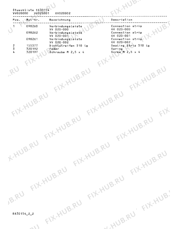 Взрыв-схема вытяжки Gaggenau VV020001 - Схема узла 02