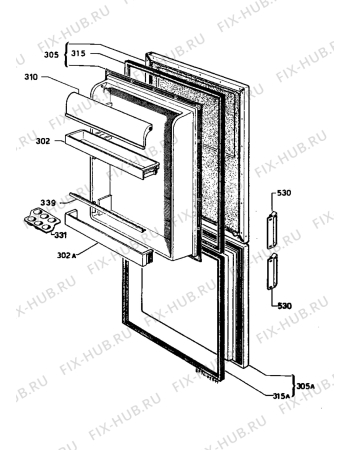 Взрыв-схема холодильника Zanussi Z920/9RE - Схема узла Refrigerator door