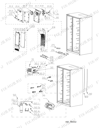 Схема №2 SXBHE924WDUK (F105541) с изображением Проводка для холодильника Indesit C00520640