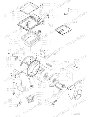 Схема №2 ITWA 61052 G (PL) с изображением Декоративная панель для стиралки Whirlpool 481010860073
