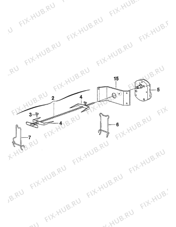 Взрыв-схема плиты (духовки) Electrolux EK6448/1 - Схема узла Accessories