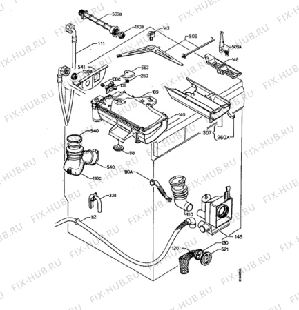 Взрыв-схема стиральной машины Tricity Bendix EW1003W - Схема узла Hydraulic System 272