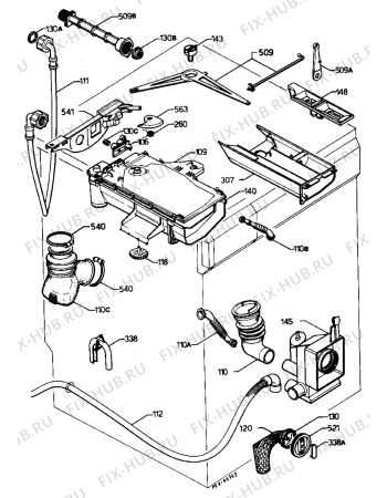 Взрыв-схема стиральной машины Zanussi ZF2000 - Схема узла Water equipment