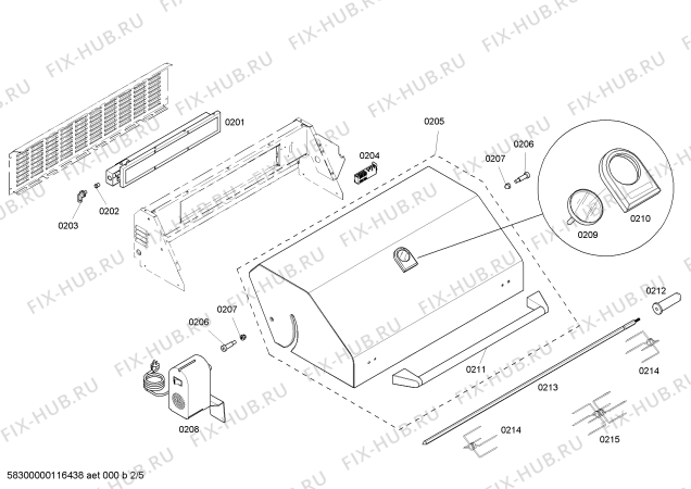 Схема №2 CGB36FZLP с изображением Выдвижной ящик для электропечи Bosch 00436913