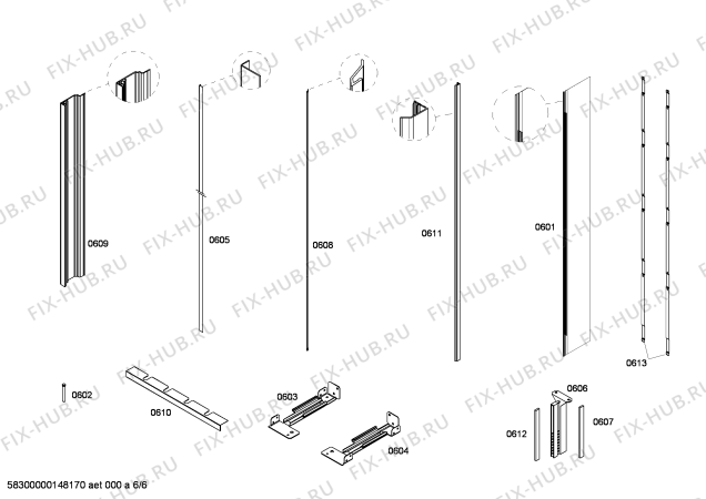 Схема №3 RC472200 с изображением Крышка для холодильника Bosch 00618801