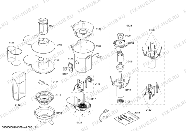 Схема №1 MES1010 с изображением Контейнер для моечной машины Bosch 00443039