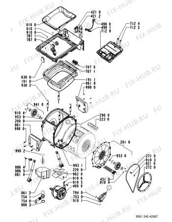 Схема №1 AWT 2456 с изображением Обшивка для стиралки Whirlpool 481245215781