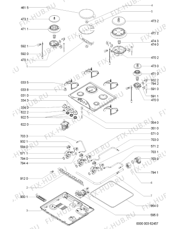 Схема №1 AKM 536/NB/01 с изображением Втулка для плиты (духовки) Whirlpool 481244039384