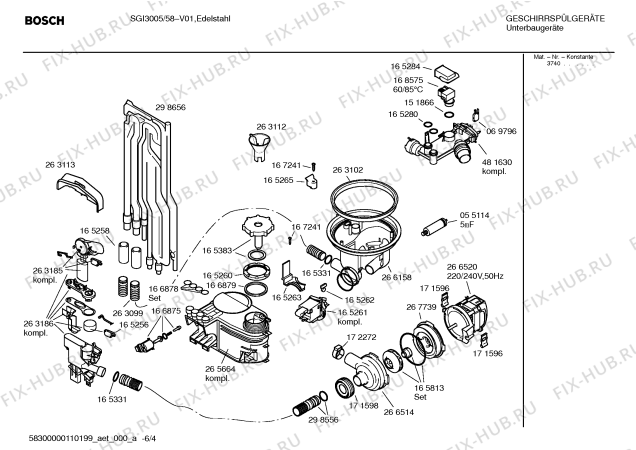 Схема №3 SGI4015 с изображением Инструкция по эксплуатации для посудомоечной машины Bosch 00580854