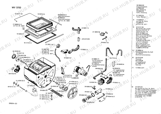 Схема №1 0722044105 V415 с изображением Амортизатор для стиральной машины Bosch 00105878