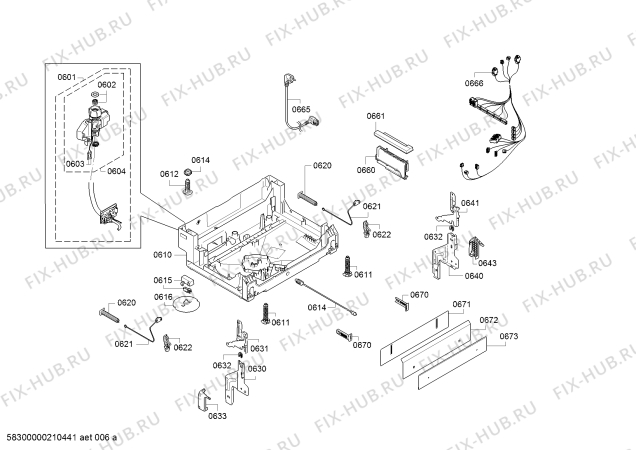 Взрыв-схема посудомоечной машины Bosch SMD46IB21E, SuperSilence - Схема узла 05