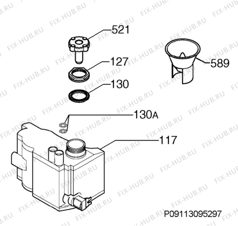 Взрыв-схема посудомоечной машины Electrolux ESF6210LOW - Схема узла Water softener 066