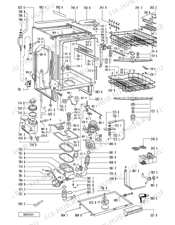 Схема №1 ADG 3550 IX с изображением Панель для посудомоечной машины Whirlpool 481245370685