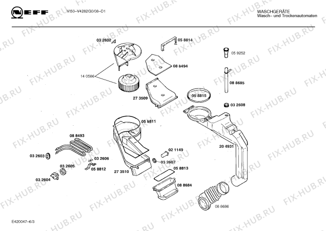 Схема №2 V4280G0GB GB5062.11I с изображением Ручка для стиральной машины Bosch 00092202