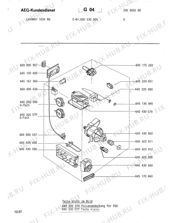 Взрыв-схема стиральной машины Aeg LAV1034 MG - Схема узла Electrical equipment