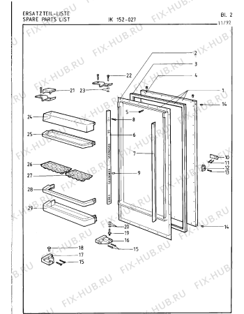 Схема №2 IK202030 с изображением Поднос для холодильной камеры Bosch 00293486
