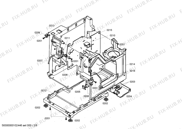 Схема №4 TCA6001CH Benvenuto B20 с изображением Зажим для электрокофемашины Bosch 00602655